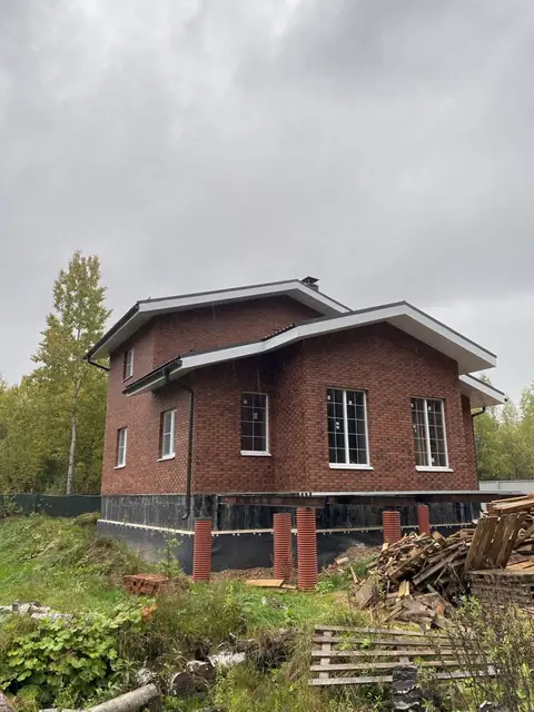 Построенный дом — фото 21, работа бригады белорусов