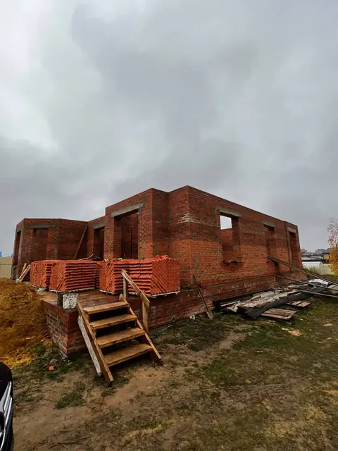 Кладка стен — фото 19, работа бригады белорусов